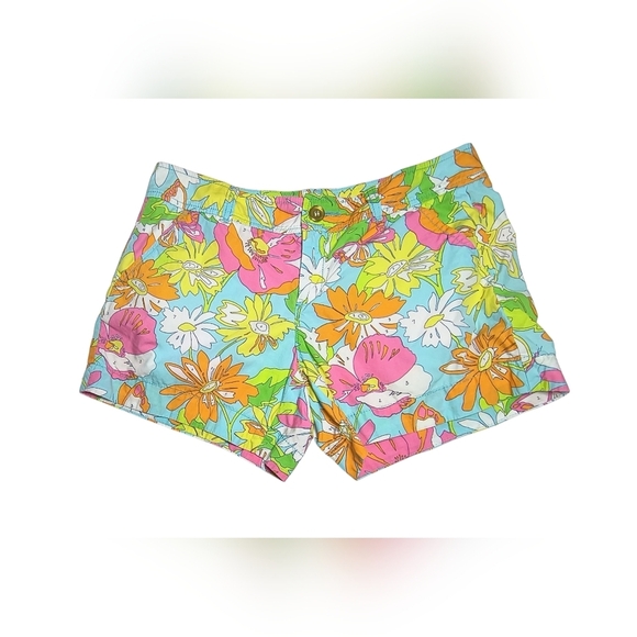 Lilly Pulitzer Paint By Numbers Floral Resortwear Tropical Vacation Shorts 4 - Picture 11 of 11